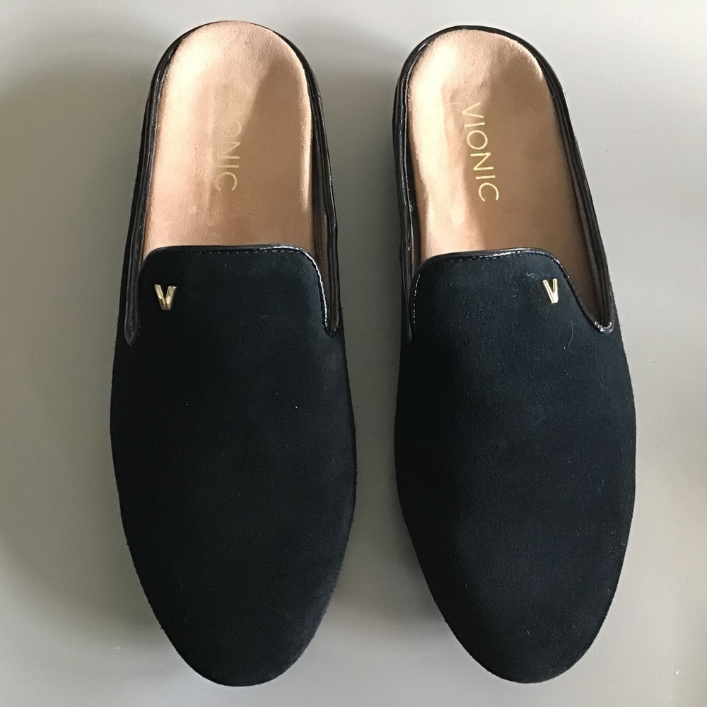 Brand New Vionic Black Mules